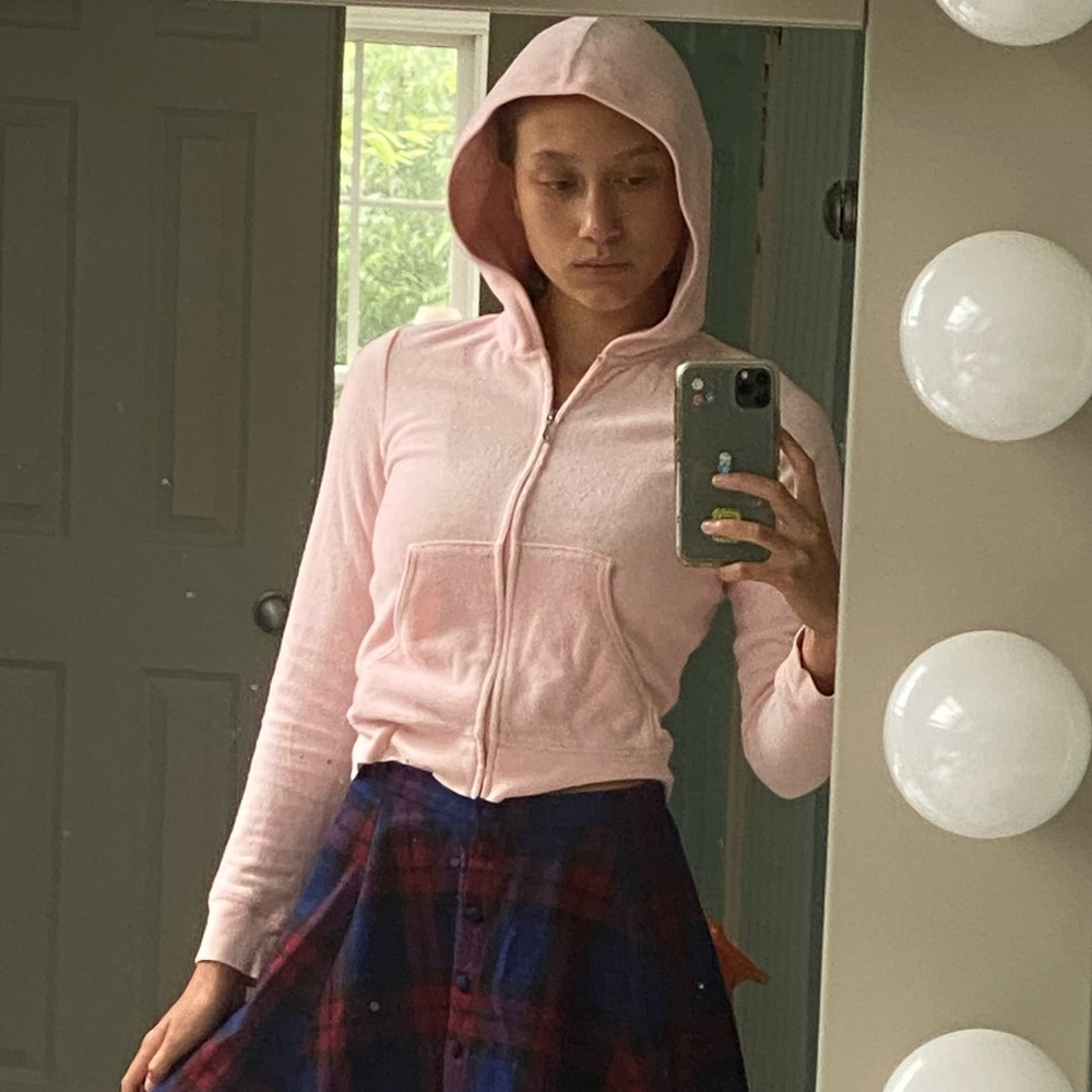 Juicy couture y2k terrycloth pink zipup sweatshirt